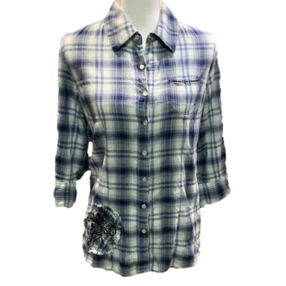 🔥🔥SALE🔥🔥STYLE & CO Plaid Long Sleeve Snap Button Shirt - Picture 1 of 8